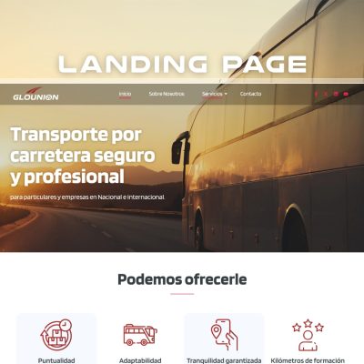 Landing Page – Servicio de Transporte Glounión